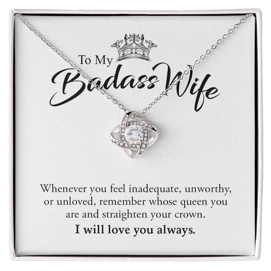 My Badass Wife | Most caring person - Love Knot Necklace